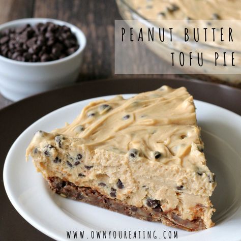 Dessert Tofu, Tofu Dessert, Peanut Butter Pie Recipe, Cookies Sans Gluten, Butter Pie Recipe, Gluten Free Cake Recipe, Gluten Free Pie, Gluten Free Chocolate Chip, Desserts Vegan