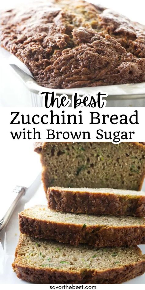 Zucchini bread is a classic American favorite. It’s easy to make and doesn’t require any fancy ingredients, so you can whip up a loaf whenever the zucchini harvest comes around–or even when it doesn’t! This recipe for zucchini bread with brown sugar will have your kitchen smelling like heaven.It’s moist, tender, and sweet enough to pass as dessert but not too sweet for breakfast. The brown sugar in the recipe gives it a hint of caramel that makes this zucchini bread irresistible. Sweet Zucchini Bread, Recipe For Zucchini Bread, Easy Zucchini Bread Recipes, Recipe For Zucchini, Easy Zucchini Bread, Best Zucchini Bread, Food Desert, Best Homemade Bread Recipe, Brown Sugar Recipes