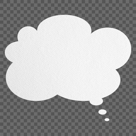 White Paper Craft, Thinking Bubble, Speech Bubble Design, Bubble Png, Cloud Stickers, Bubble Paper, Bubble Design, White Cloud, Speech Bubble