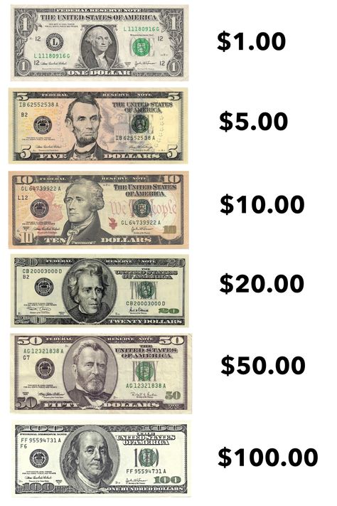 Usa Dollar, Printable Play Money, American Money, Usa Money, Learning Money, Us Money, Banknotes Money, Money Poster, Money Template