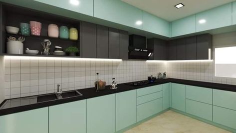 Kitchen Wardrobe Colour Combination, L Shaped Modular Kitchen Colour Combination, Kitchen Wadrobes, Viswakarma Ji, Kitchen Colour Combination Ideas, Small Kitchen Plans, L Shaped Modular Kitchen, Kitchen Designs Ideas, Mod Kitchen