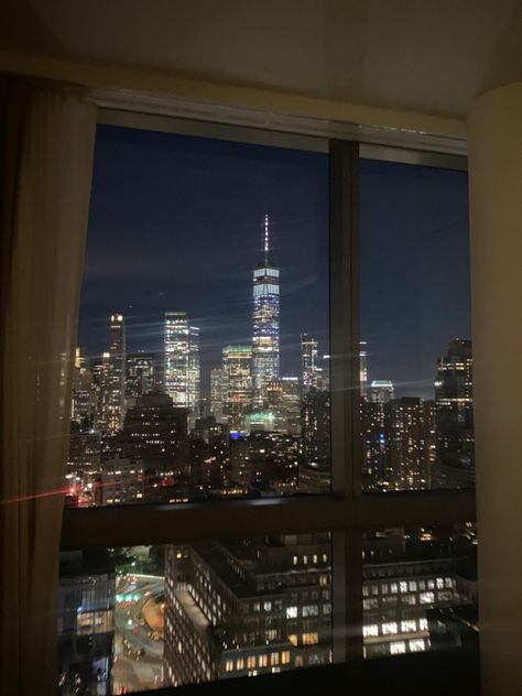 nyc at night skyline ny buildings future lights new york city bedroom window view New York City Bedroom, Window View City, Bedroom Window View, Window View Night, Ny Buildings, Nyc At Night, Nyc Rooms, City Bedroom, Night Window