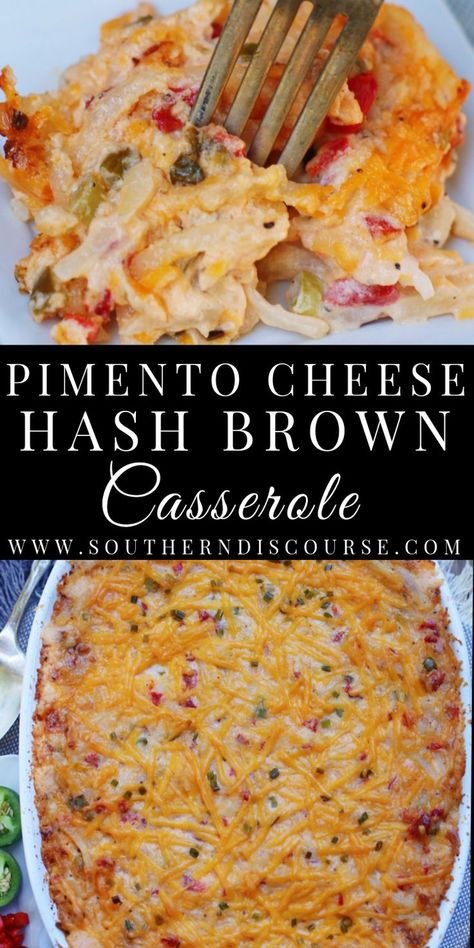 Cheese Hashbrown Casserole, Pimento Cheese Recipes, Casserole Easy, Southern Recipes Soul Food, Hashbrown Recipes, Hash Brown Casserole, Pimento Cheese, Hash Brown, Supper Recipes