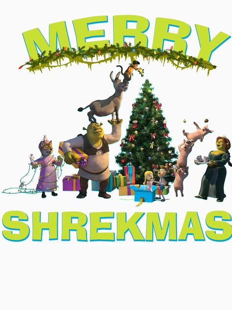 Shrek Christmas Wallpaper, Christmas Shrek, Shrek Christmas Decorations, Shrek Christmas Tree, Shrek Christmas, Shrek The Musical, Christmas Movie Quotes, Xmas Wallpaper, Christmas Door Decorations