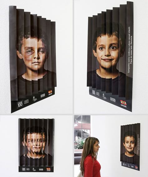 guerilla inspired Public Service Advertising, فن الرسم بالمسامير, Interactive Poster, Clever Advertising, Social Advertising, Social Campaign, Publicidad Creativa, Street Marketing, Guerilla Marketing