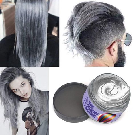 Grey Hair Wax, Silver Ash Hair, Professional Natural Hairstyles, Professional Hairstyles For Men, Smart Hairstyles, Popular Mens Hairstyles, Hair Clay, Dyed Hair Pastel, Temporary Hair Dye