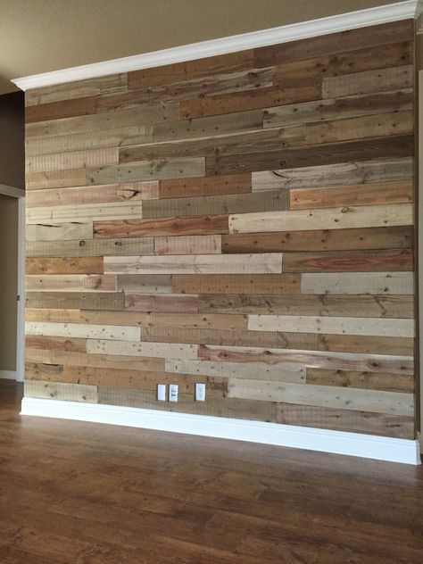 Amazing results with various mixtures of vinegar, steel wool & brewed tea on new pine boards. Pine Boards On Walls, Pine Accent Wall, Wooden Accent Wall, Hallway Ideas Entrance Narrow, Pallet House, Wood Pallet Wall, Plank Walls, Wood Accent Wall, Rustic Wood Walls