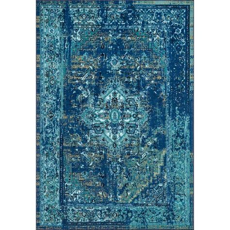 Bungalow Rose Oriental Blue Area Rug & Reviews | Wayfair Nuloom Rugs, Medallion Area Rug, Business Space, Turkey Design, Persian Area Rug, Carpet Cleaner, Floor Covering, Waist Cincher, Persian Area Rugs