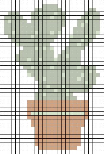 Cactus Alpha Pattern, Pixel Grid Crochet, Beading Native, Grid Crochet, Pixel Grid, Vsco Aesthetic, Pixel Crochet, Cactus Plant, Alpha Pattern