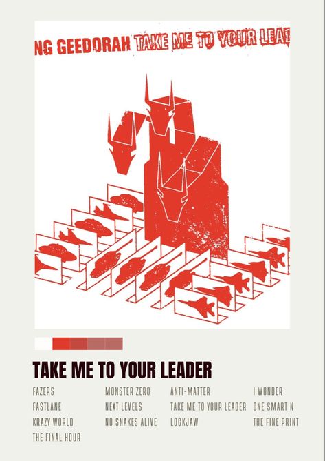 King Geedorah, Take Me To Your Leader, Mf Doom, Alternative Movie Posters, Minimalist Poster, Mini Album, Album Covers, Mini Albums, Movie Posters