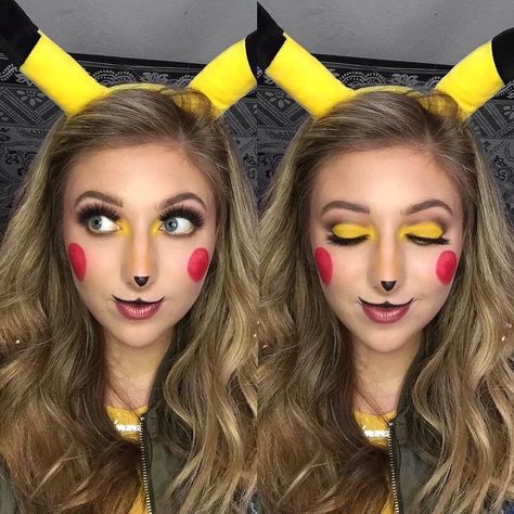 Pikachu Costume Women, Pikachu Costume Kids, Pikachu Costume Diy, Pikachu Makeup, Pokemon Costumes Diy, Pikachu Halloween Costume, Pokemon Makeup, Pokemon Halloween Costume, Pikachu Halloween