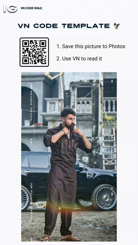 Vn Editor | VN CODE TEMPLATE 🔥USE THIS SOUND 👇 Step 1: Take a screenshot of this reel Step 2: Open VN Video editor app Step 3: Click on the scanner in... | Instagram Vn Template Qr Code, Vn Video Template Code, Vn Code, Video Editor App, Dont Touch My Phone Wallpaper, Take A Screenshot, Reels Instagram, Photo Background Images, Kodak Portra