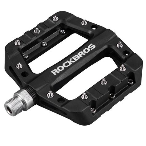 RockBros MTB Pedals Mountain Bike Pedals Lightweight Nylon Fiber Bicycle Platform Pedals for BMX MTB 9/16" Mtb Pedals, Pedal Straps, Bicycle Pedals, Bicycle Pedal, Best Mountain Bikes, Cyclocross Bike, Urban Bike, Fixed Gear Bike, Cool Bike Accessories