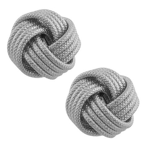 Amazon.com: Rhodium-plated Sterling Silver Textured Love Knot Earrings: Jewelry Knot Earrings, Love Knot, Silver Dress, Casual Outfit, Rhodium Plated, Rope Bracelet, Knot, Jewelry Earrings, Dress Up