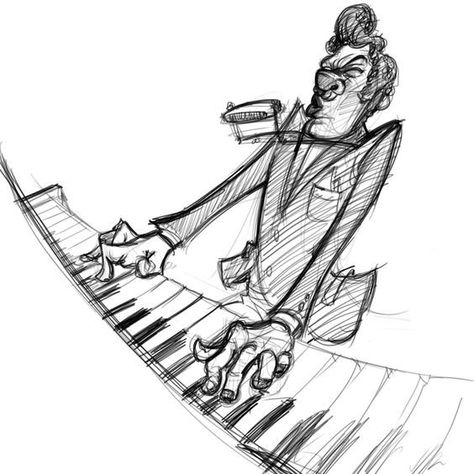 https://www.artstation.com/artwork/P0EgL Someone Playing The Piano, Guy Playing Piano, Drawing Guy, Playing The Piano, Chara Design, Man Illustration, Drawing Step, Sketch Artist, Characters Design