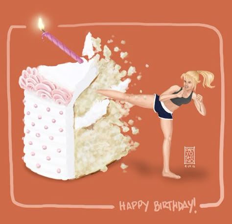 (¯`'•.¸(♥)¸.•'´¯) Happy Birthday !!!  (¯`'•.¸(♥)¸.•'´¯) kung fu cake kick  - exercise birthday wish Happy Birthday Fitness, Happy Birthday Coach, Happy Birthday Girlfriend, Bday Wishes, Funny Happy Birthday Wishes, Birthday Wishes For Friend, Happy Birthday Girls, Vintage Birthday Cards, Birthday Wishes Funny