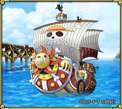 Ships | ONE PIECE TREASURE CRUISE ULTIMATE STRATEGY GUIDE Sunny Go, One Piece Treasure Cruise, One Piece Birthdays, Minion Card, One Piece Aesthetic, One Piece Games, Boat Drawing, One Piece Tattoos, 8bit Art