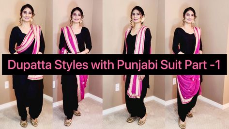 Different ways to style dupatta with punjabi suits Punjabi Dupatta Style, Ways To Style Dupatta, Dupatta Setting, Dupatta Styling, Dupatta Draping, Indian Wedding Ceremony, Punjabi Suit, Punjabi Suits, How To Style