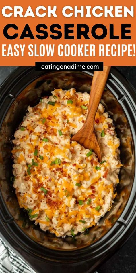 Crock Pot Chicken Casserole, Chicken Casserole Recipe, Chicken Casserole Easy, Chicken Crockpot Recipes Easy, Crockpot Casserole, Easy Crockpot Dinners, Easy Dinner Recipes Crockpot, Crockpot Dishes, Easy Slow Cooker Recipes