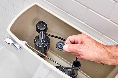 Fluidmaster toilet valves are easy to fix. Follow these steps to repair a Fluidmaster toilet fill valve by replacing a rubber seal in the valve body. Colored Toilets, Toilet Fill Valve, Replace Toilet, Clogged Toilet, New Toilet, Toilet Tank, Flush Toilet, Water Conservation, Water Supply