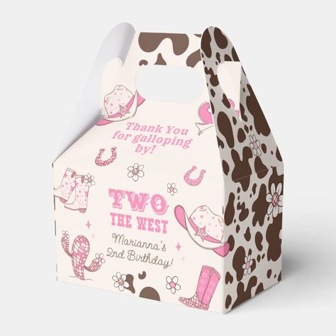 Two the West Pink Cowgirl Birthday party Cowgirl Birthday Party Favors, Pink Cowgirl Birthday Party, Pink Cowgirl Birthday, Wild West Birthday, Rodeo Party, Cowgirl Birthday Party, Cowgirl Birthday, Pink Cowgirl, Party Favor Boxes