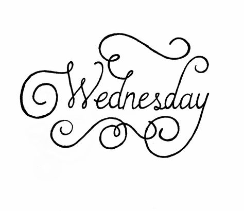 Wednesday Calligraphy, Wednesday Writing, Happy Wednesday, Cool Fonts, Art Drawings, Writing, Drawings, Quick Saves