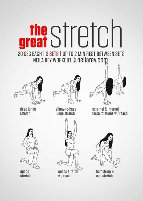 Neila Rey Workout, Neila Rey, Deep Lunges, Post Workout Stretches, Strengthen Your Back, Quad Stretch, Calf Stretches, Dynamic Stretching, Strengthen Your Core