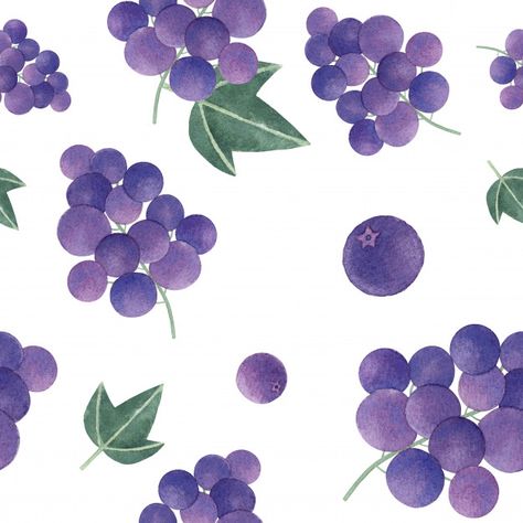 Grape Wallpaper, Grape Drawing, Grapes Design, Wine Images, Grape Pattern, Beautiful Wallpapers For Iphone, Paper Background Design, Pattern Watercolor, Fruit Wallpaper