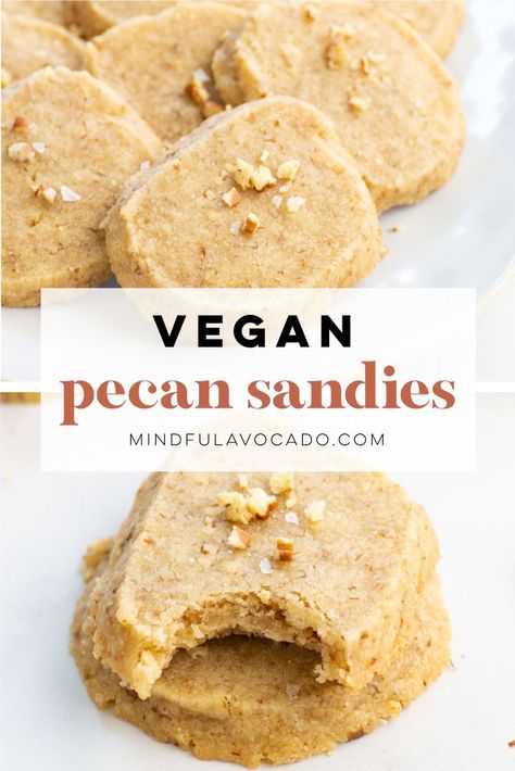 Pecan Sandies Recipe, Sandies Recipe, Vegan Snacks On The Go, Vegan Avocado Recipes, Brownie Vegan, Vegan Christmas Dinner, Pecan Sandies, Best Vegan Desserts, Vegan Pecan