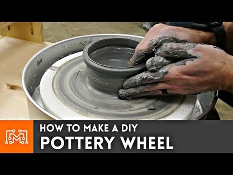 Diy Pottery Wheel, Pottery Wheel Diy, Pottery Barn Table, Diy Keramik, Beautiful Ceramics, Pottery Kiln, Make Stuff, Garden Pottery, Diy Pottery