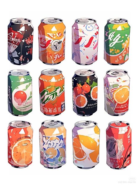 ✿𝔽𝕠𝕠𝕕 𝕕𝕣𝕒𝕨𝕚𝕟𝕘𝕤✿⁠ Aesthetic Drink Drawing, Soda Can Drawing, Food Digital Art, Food Art Illustration, Food Reference, Vegan Noodles, 귀여운 음식 그림, Food Drawings, Foodie Art