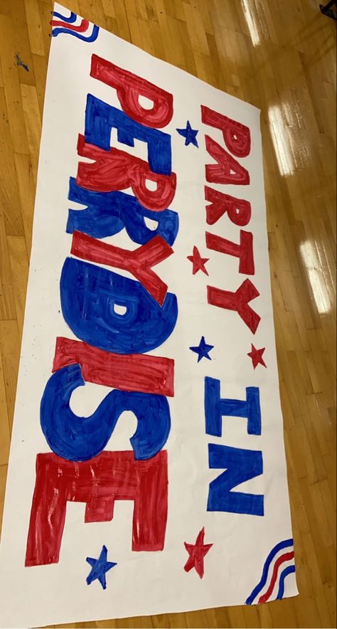 Usa Football Theme Banner, Usa Theme Football Signs, Usa Football Theme Poster, Usa Posters Football, Usa Student Section Signs, Usa Themed Football Game Posters, Usa Pep Rally Signs, American Theme Football Game, Usa Theme Football Game Signs