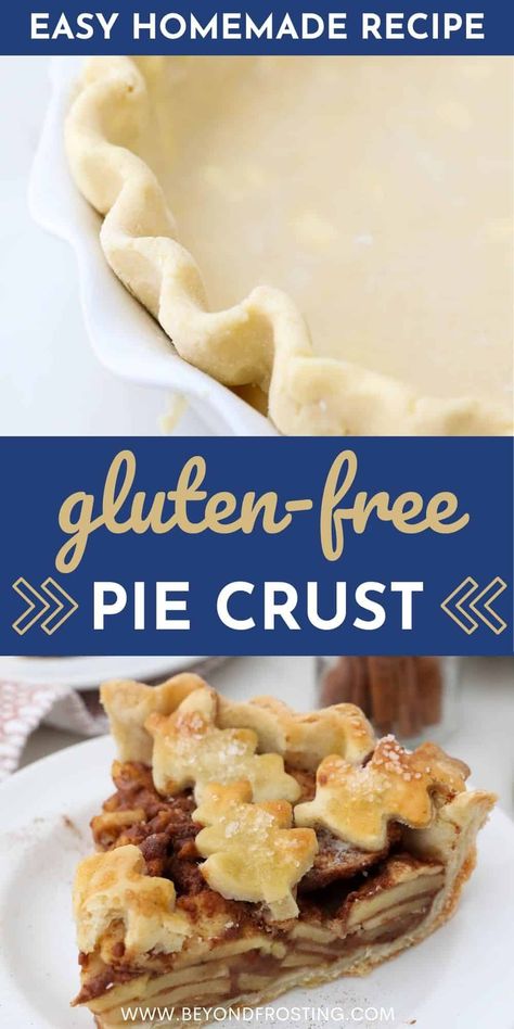 This soft and tender Homemade Gluten-Free Pie Crust is soft with flaky layers and the most delicious buttery flavor. It's super easy to make and goes wonderfully with all your favorite filling recipes! Gluten Free Pie Crust Recipe, Gluten Free Pumpkin Pie, Gluten Free Pie Crust, Pie Crust Recipe, Gluten Free Thanksgiving, Gluten Free Pie, Homemade Gluten Free, Pie Crust Recipes, Gf Desserts