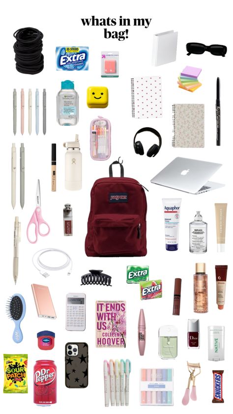 #school #backpack #backpackessentials #books #essentials #beauty Backpack With Pins, Cute Backpacks For School, School Backpack Essentials, Lilly Pulitzer Outfits, What's In My Bag, School Bag Essentials, Backpack Essentials, Aesthetic Backpack, Inside My Bag