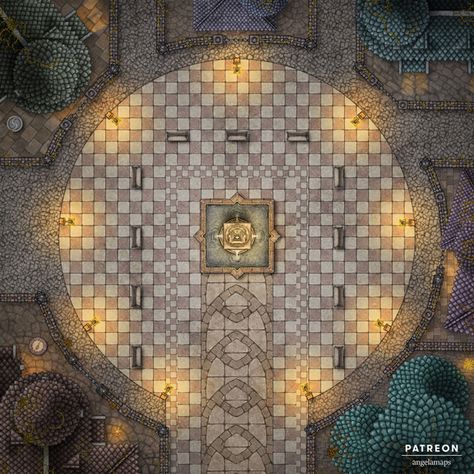 Angela Maps (SAGames) | Battle maps for TTRPGs: D&D/Pathfinder/FantasyGrounds/FVTT | Patreon Underground Dungeon, Fantasy Locations, City Square, Fantasy Town, Virtual Tabletop, Rpg Map, Dungeon Maps, Dnd Maps, Rpg Maps