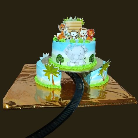 "Jungle theme train tunnel cake with cute animal toppers"❤️❤️ . . . #cakelove #cakedecorating #Jungle #junglethemecake #instagram#trending Tunnel Train Cake, Tunnel Cake, Jungle Theme Cakes, Train Tunnel, Train Cake, Jungle Theme, Cake Decorating, Cute Animals, Train