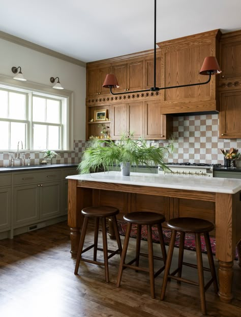 1900s Kitchen, 1920s Kitchen, Vintage Kitchen Cabinets, Kitchen Aesthetic, Green Kitchen, Eclectic Home, Black & White, Dream Home Design, Kitchen Renovation