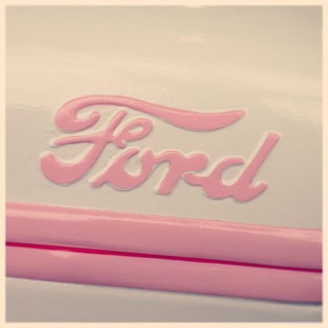 I'm a Ford girl! Pink Ford F150, Pink Mustang, Pink Car Accessories, Truck Diy, Ford Girl, Pink Truck, Ford Logo, Pink Cadillac, Truck Paint