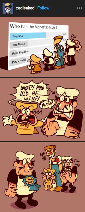 Pizza Tower Comic, Papas Pizzeria Characters Fanart, Pizzahead Pizza Tower, Sugary Spire, Fake Peppino Pizza Tower Art, Pizza Tower Pfp, The Noise Pizza Tower, Pizza Tower Fanart, Pizza Tower Drawing