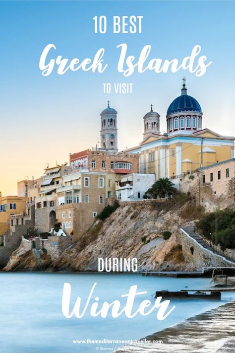 10 Best Greek Islands to Visit in Autumn and Winter. Everyone knows what to expect of the Greek islands in the summer, but what are they like in the low season (roughly mid-October to mid-April)? Off season travel to Greece is full of charm and local colour. Here are the 10 best spots. #greece #greekislands #travel #autumn #winter #slowtravel Winter In Europe, Travel To Greece, Travel Autumn, Malta Beaches, Greek Islands To Visit, Best Greek Islands, Islands To Visit, Greece Itinerary, Winter Travel Destinations