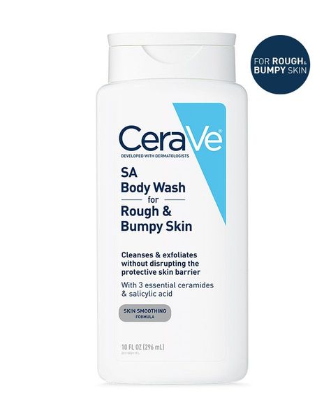 Salicylic Acid Body Wash for Rough & Bumpy Skin | Cleansers | CeraVe Rough And Bumpy Skin, Cerave Skincare, Chest Acne, Rough Bumpy Skin, Best Body Wash, Bumpy Skin, Body Acne, Body Washes, Skin Cleanse