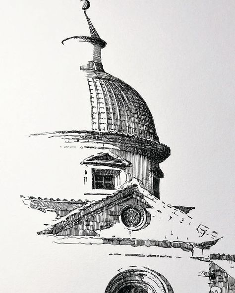 A town with a tower in Tuscany- and👉🏼 my pencil plan of attack. __ #tuscany #tower #cityscape #roofs #abstraction #lines #architecture… | Instagram Lines Architecture, Architecture Instagram, Cityscape Drawing, Architecture Italy, Ink Sketchbook, Copic Drawings, Abstract Pencil Drawings, Perspective Drawing Architecture, Sketch Ink