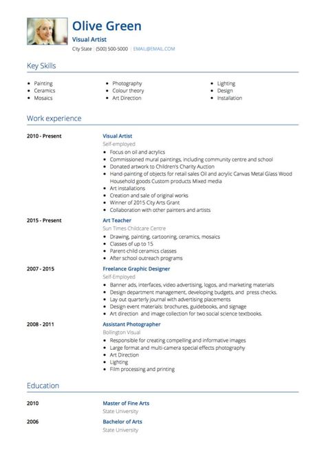 Artist CV example Makeup Artist Resume, Resume Letter, Art Resume, Web Developer Resume, Teacher Cv, Artist Resume, Cv Example, Business Analyst Resume, Free Resume Examples