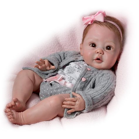 Amazon.com - The Ashton-Drake Galleries: Cuddly Coo! Interactive Baby Doll That Actually Coos by The Ashton-Drake Galleries - Interactive Baby Dolls, Real Baby Dolls, Kitty Baby, Silicone Baby Dolls, Lifelike Dolls, Marie Osmond, Realistic Baby Dolls, Ashton Drake, Baby Doll Accessories