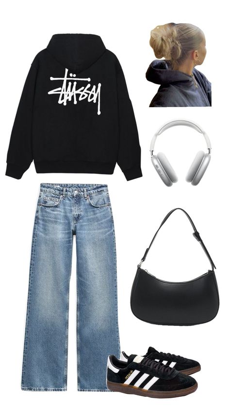 #outfit #schooloutfit #fitcheck #stussyhoodie #casual Stussy Hoodie, Hoodie Outfit, School Outfit, School Outfits, Fashion Inspo, Cute Outfits, Outfit Inspo, Pins, Clothes