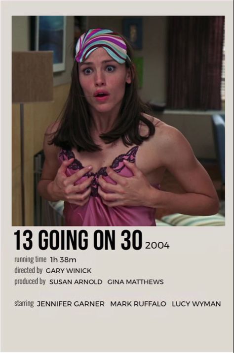 13 Going On 30 Polaroid Poster, 13 Going On 30 Movie Poster, 2000 Movie Posters, Just Go With It Movie Poster, 13 Going On 30 Poster, 13 Going On 30 Movie, Movie Outfit Ideas, Movie Polaroids, Best Teen Movies