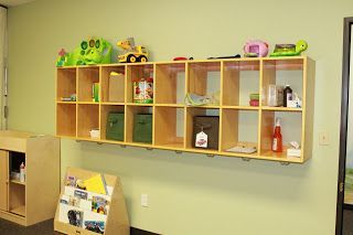 Simple Spaces: Church Nursery - Part 1 of 4: The Before Look at this later. May have solutions for small spaces. Church Nursery Organization, Creche Ideas, Preschool Storage, Nursery Setup, Nursery Organization Diy, School Bag Storage, Church Nursery Decor, Kids Church Rooms, Nursery Classroom