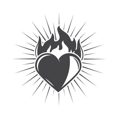 tatuagem de coração em chamas Fire Heart Tattoo, Heart On Fire Tattoo, On Fire Tattoo, Heart On Fire, Fire Stock, Tattoo Heart, Tattoo Minimalist, Skeleton Hand Tattoo, Fire Tattoo