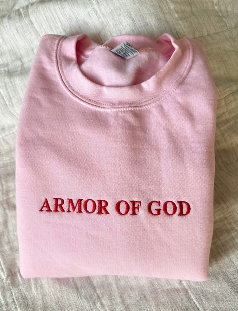 Armor of God | embroidered crewneck - Apparel for God LLC Amor Of God, Kindness Scripture, Marriage Aesthetic, Sweats Outfits, Aesthetic Jesus, Embroidery Cases, Christian Clothing Brand, Biblical Marriage Quotes, Image Of God