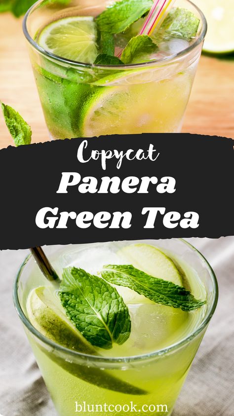 Love Panera's refreshing green tea? Now you can enjoy it anytime with this easy copycat recipe! Learn how to recreate the perfect balance of sweetness and freshness right in your kitchen. Sip, relax, and enjoy! Panera Green Tea Recipe, Panera Green Tea, Green Tea At Home, Homemade Green Tea, Iced Green Tea Recipe, Energizing Smoothies, Copycat Panera, Tea At Home, Green Tea Recipes